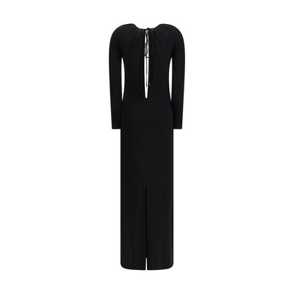 Black Viscose Casual Dress