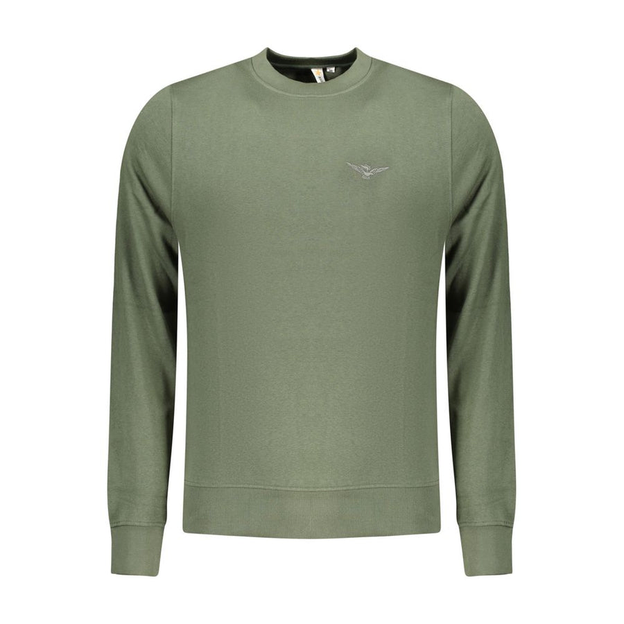Green Cotton Men Sweater