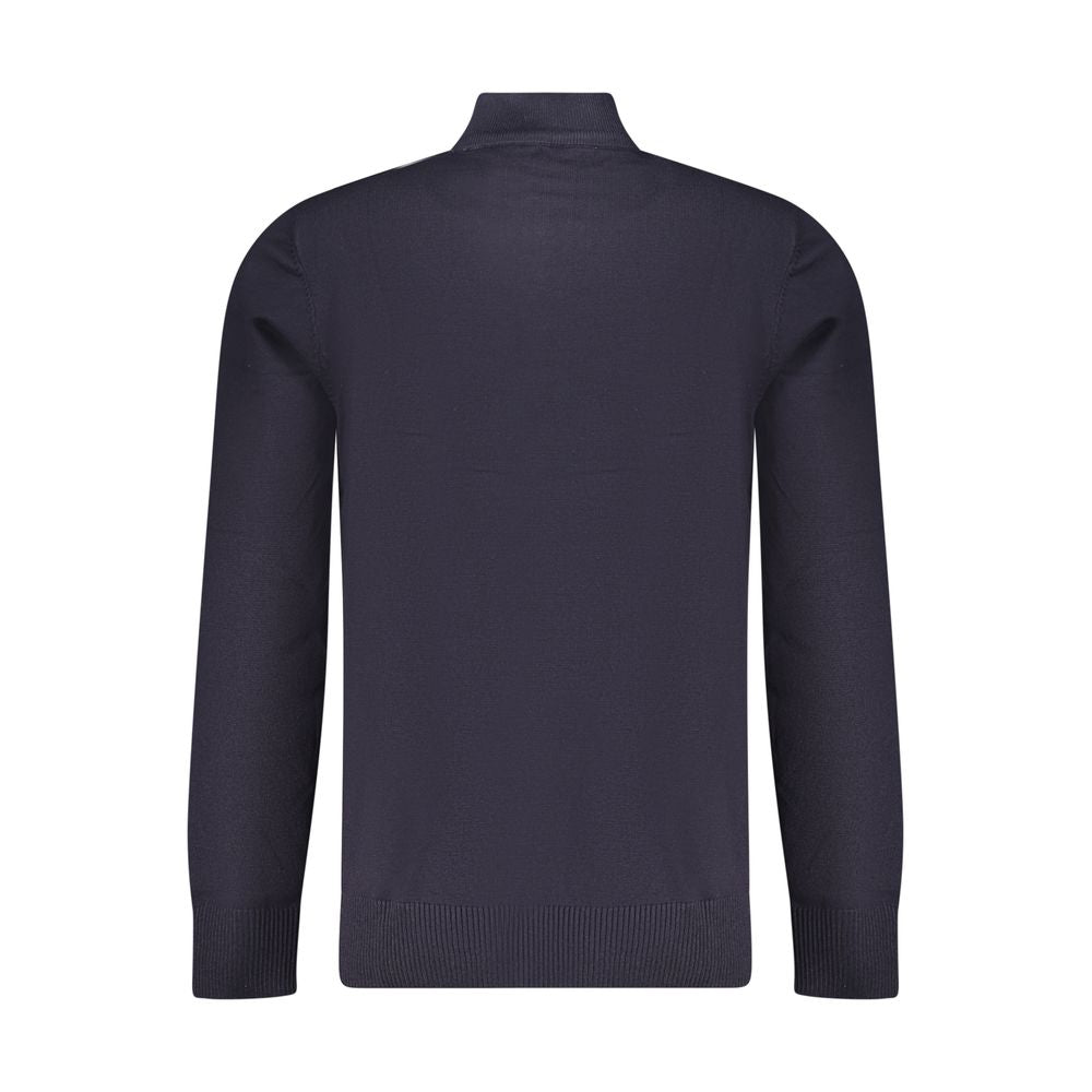 Blue Nylon Men Sweater