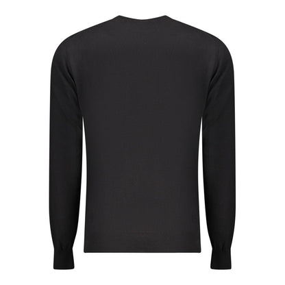 Black Cotton Men's Sweater
