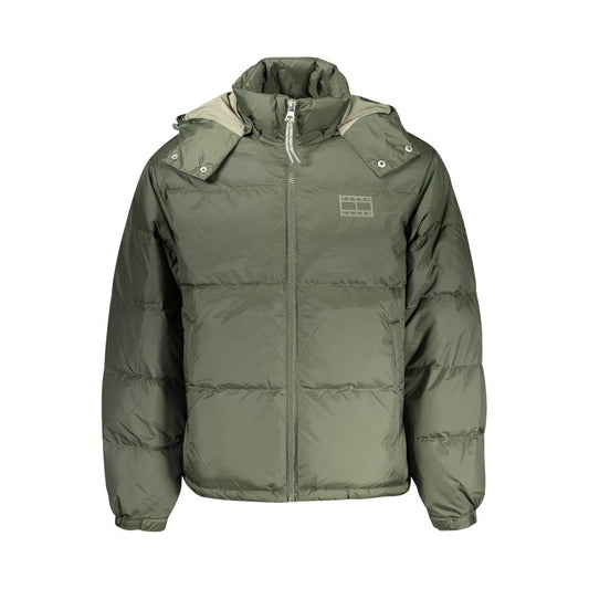 Green Polyester Men Jacket