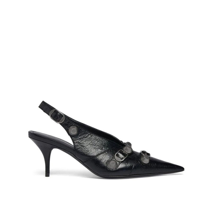 Black Calfskin High Heel Pumps