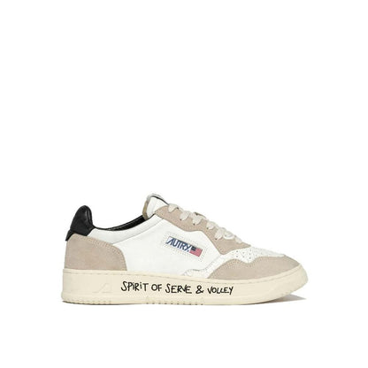 White Goatskin Low Top Sneakers