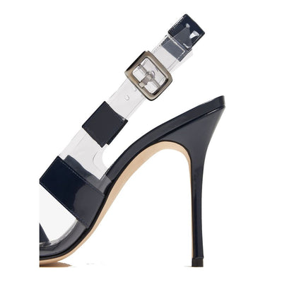 Blue Calfskin High Heel Pumps