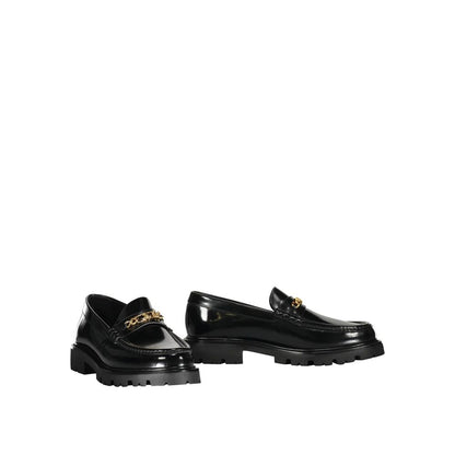 Black Calfskin Slip-On Loafers