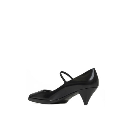 Black Calfskin High Heel Pumps