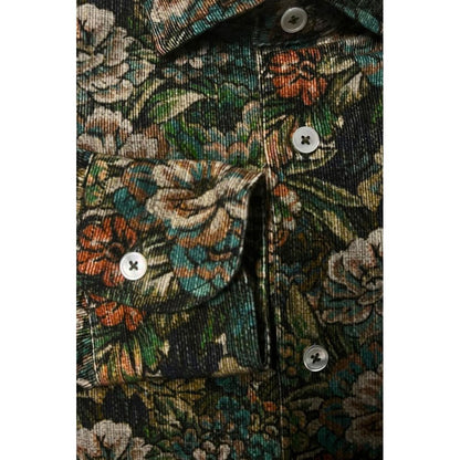 Multicolor Cotton Men Shirt