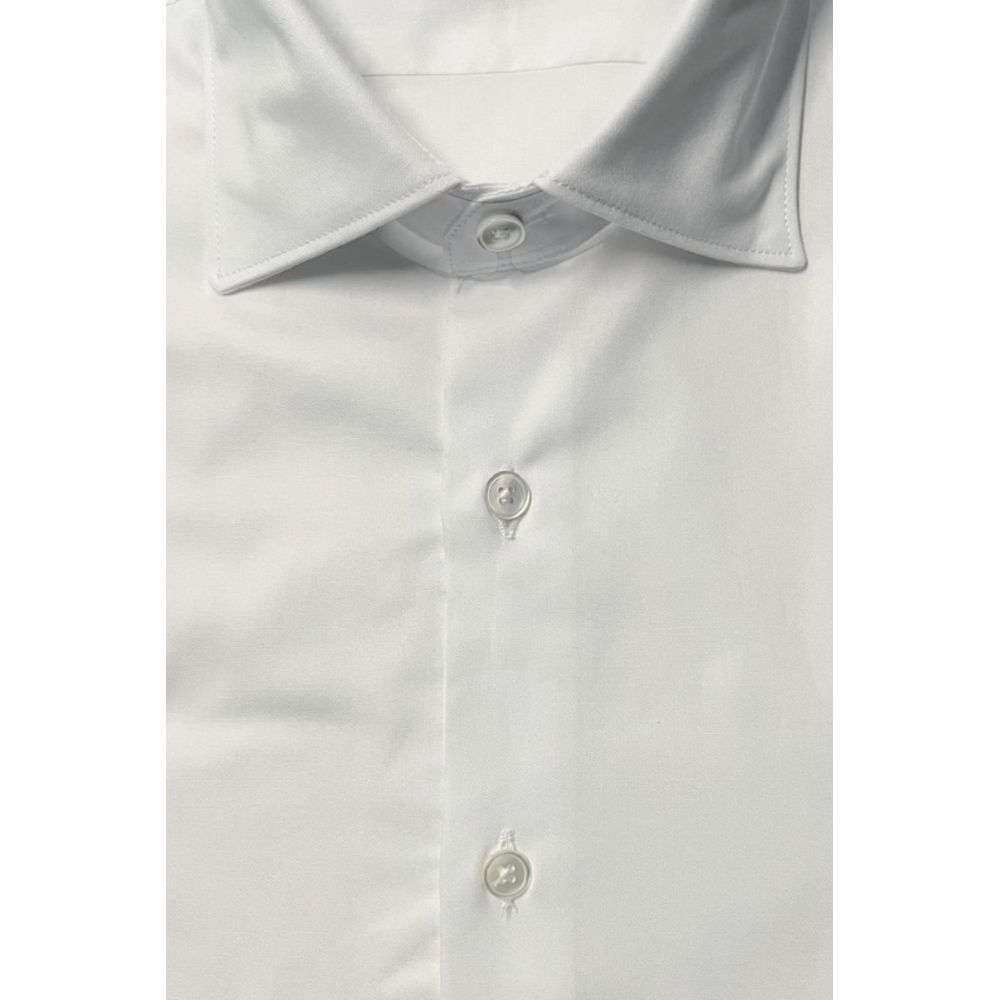 White Cotton Men Shirt
