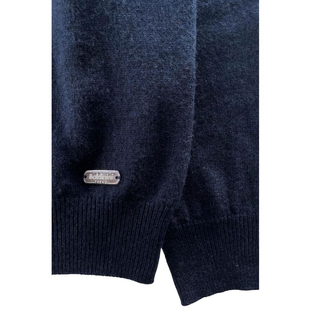 Blue Cashmere Men Sweater
