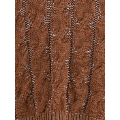Brown Fleece Wool Sweatshirt