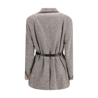 Brown Fleece Wool Coat