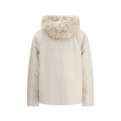 Gray Polyester Parka