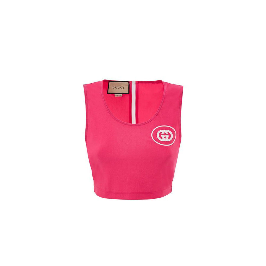 Fuchsia Polyamide Tank Tops