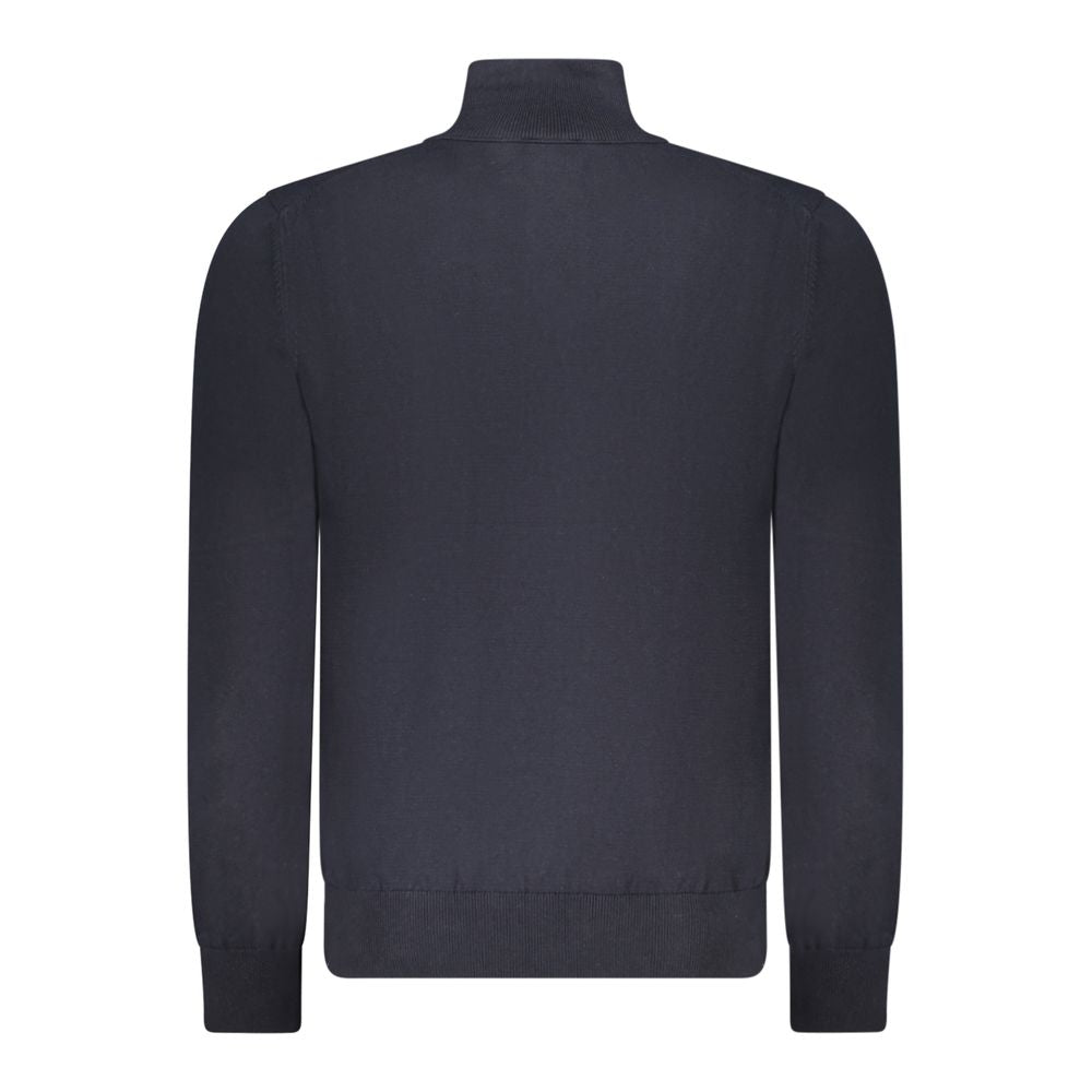 Blue Cotton Men Sweater