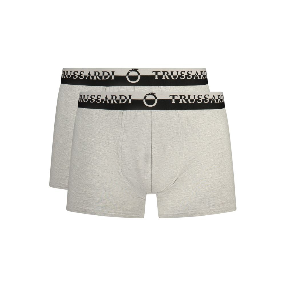 Gray Cotton Men Boxer Short