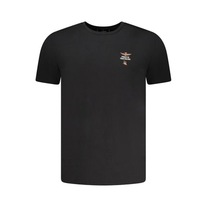 "Black Cotton Men Underwear Crew Neck Tee"