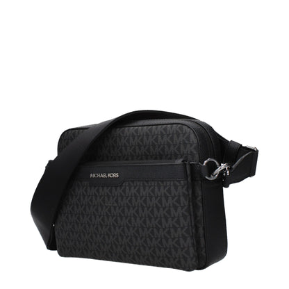 Black Fabric Crossbody Bag