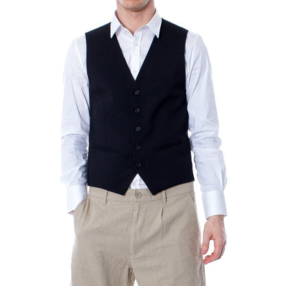Black Polyester Waistcoat
