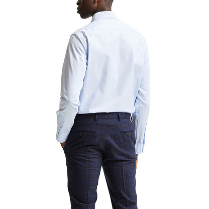 Blue Cotton Dress Shirt