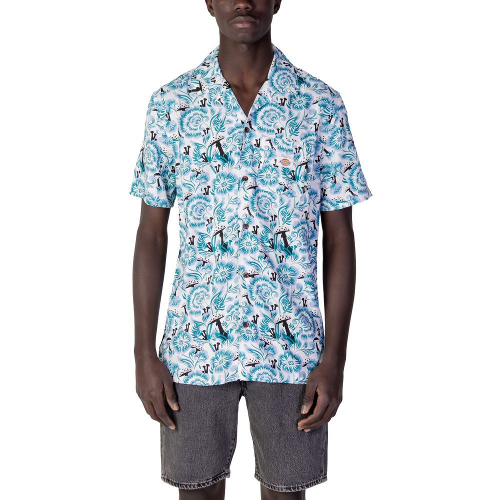 Blue Cotton Shortsleeve Shirt