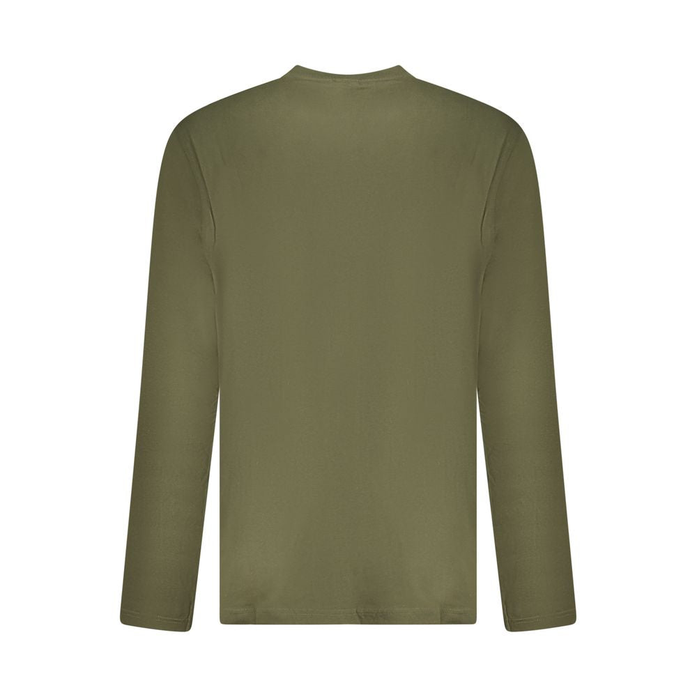 Green Cotton Men T-Shirt