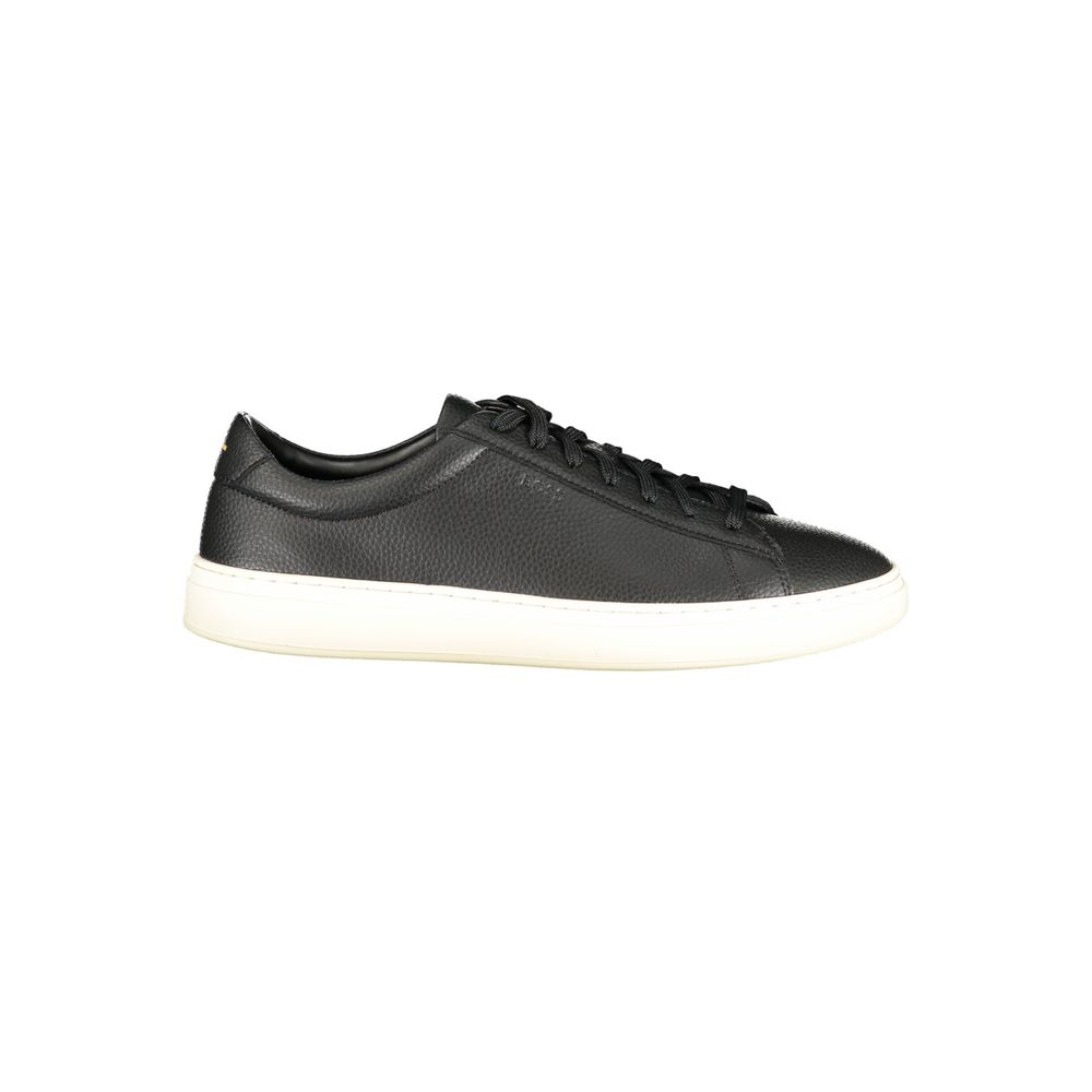 Black Leather Men Sneaker