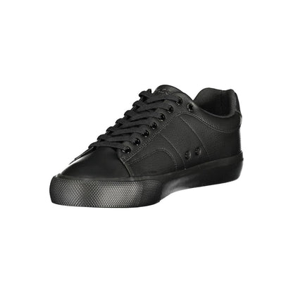 Black Polyester Men Sneaker