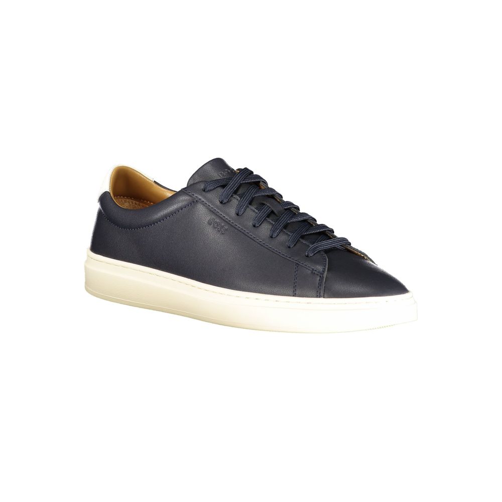Blue Leather Men Sneaker