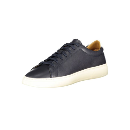 Blue Leather Men Sneaker