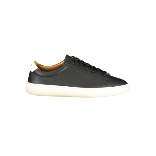 Black Leather Men Sneaker