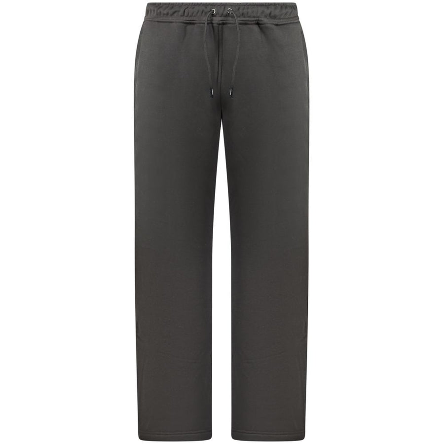 Black Cotton Men's Sports Trouser