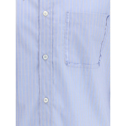 Blue Cotton Pattern Shirt