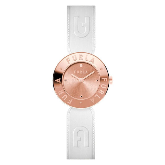 White Leather Dress Watch