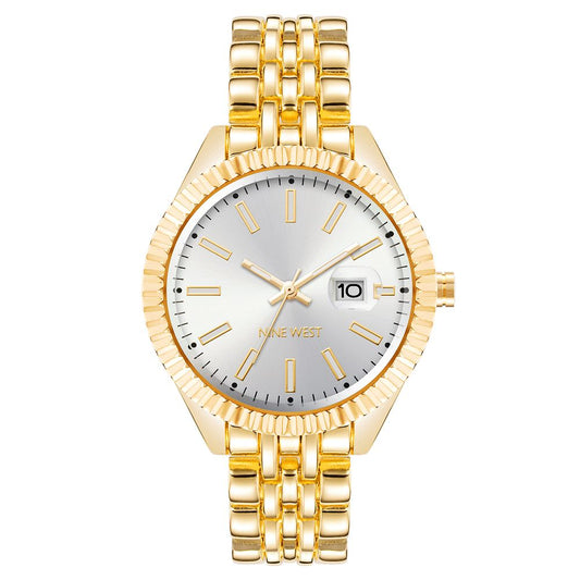 Gold Metal Dress Watch