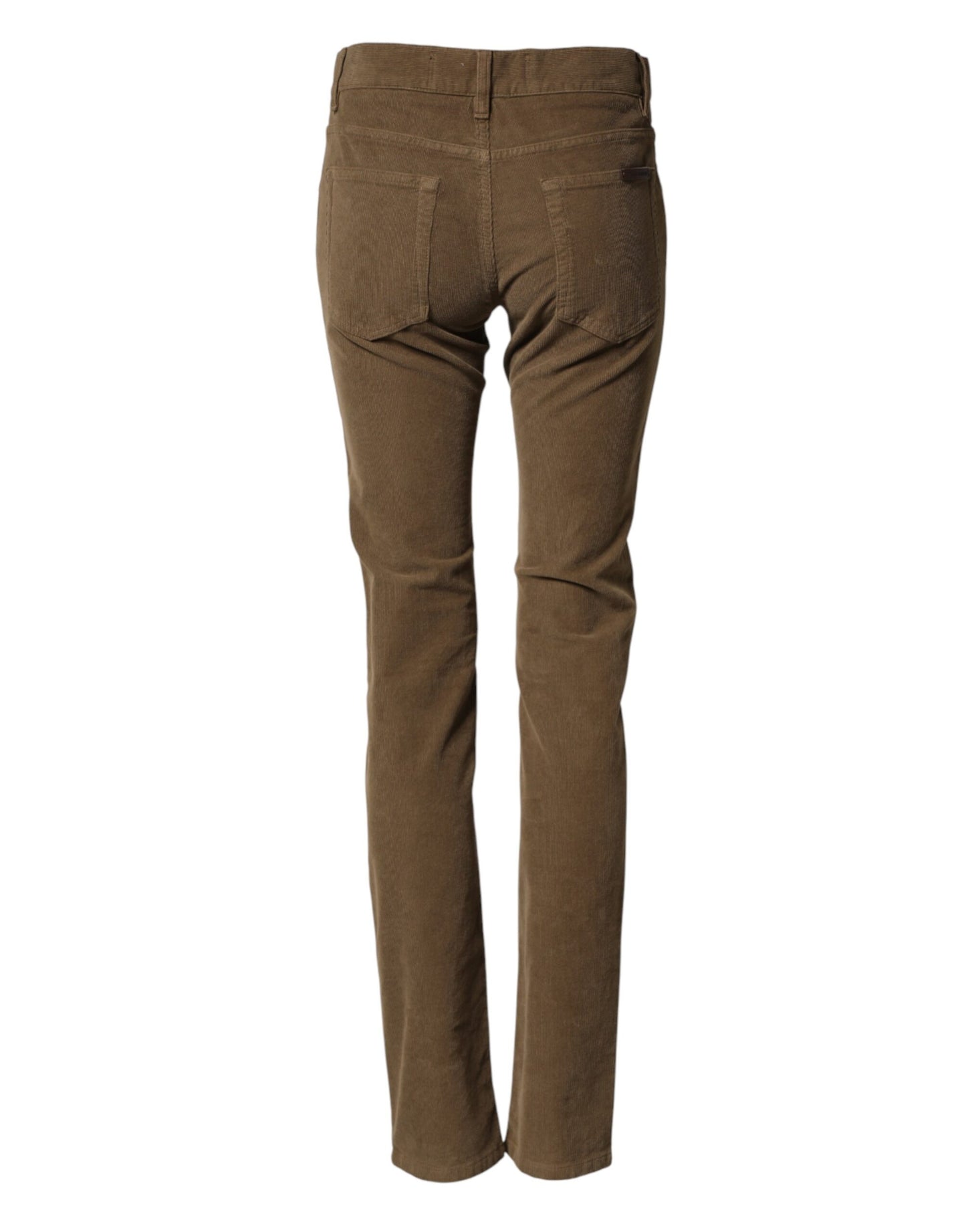 Brown Cotton Stretch Skinny Men Denim Jeans