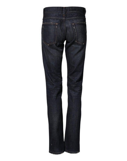 Dark Blue Watch GOLD Men Skinny Denim Jeans