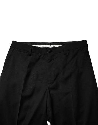 Black Wool Formal Dress Men Trouser Pants