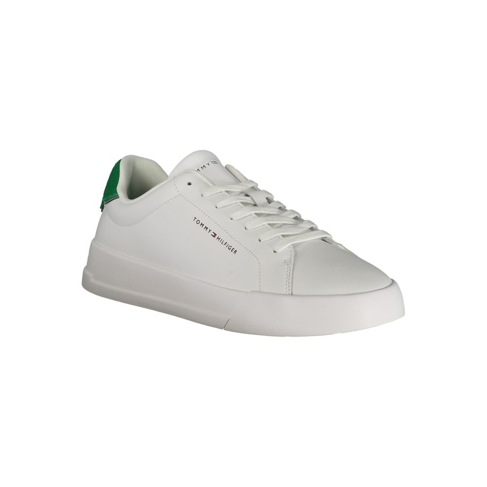 White Polyester Sneaker