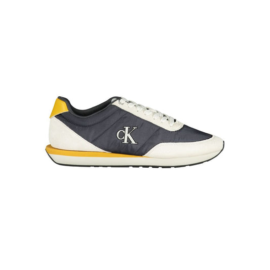 Blue Polyester Men Sneaker