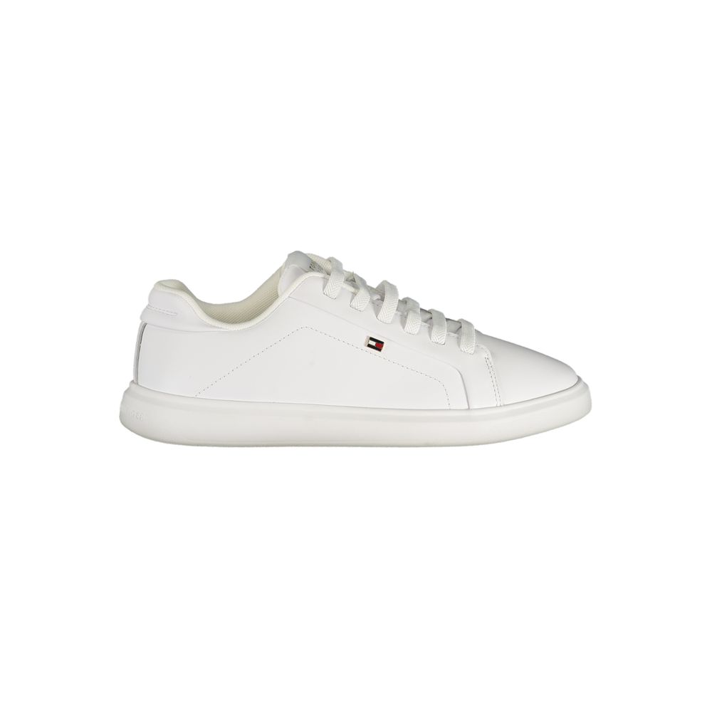 White Polyester Sneaker