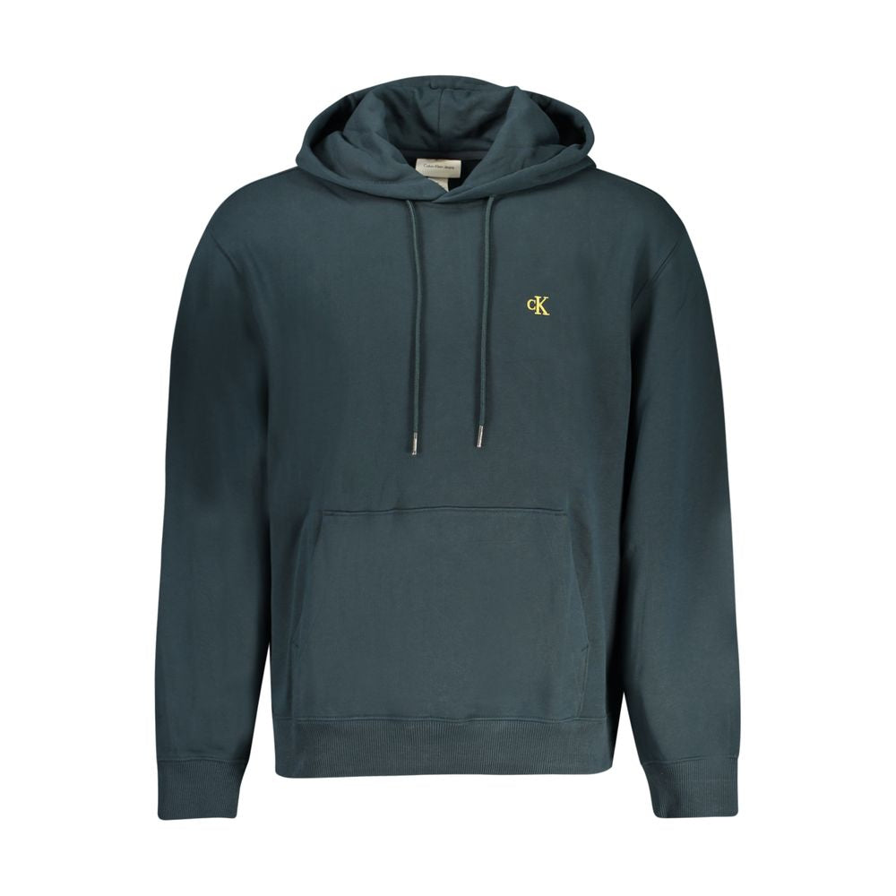 Blue Cotton Men Sweater