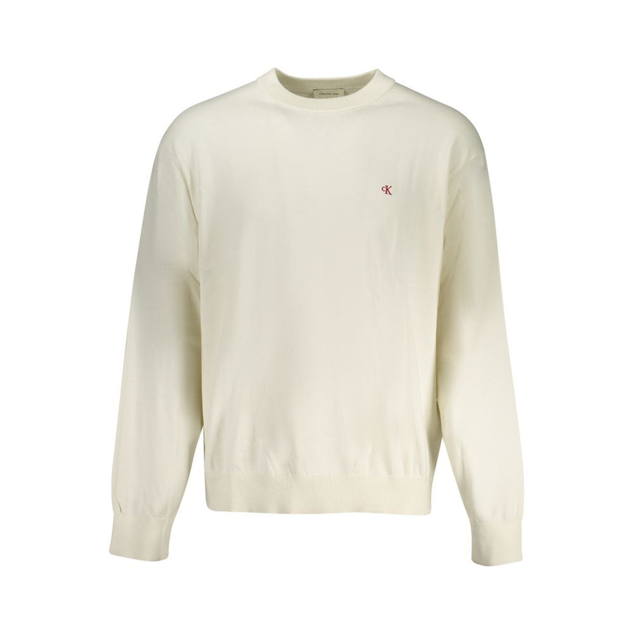 White Cotton Men Sweater