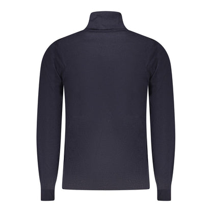 Blue Wool Men Sweater
