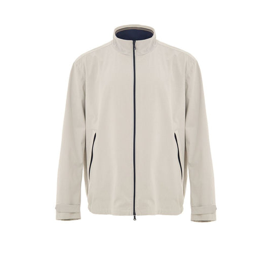 Gray Polyester Shell Jacket