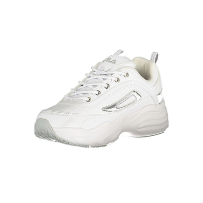 White Polyester Women Sneaker