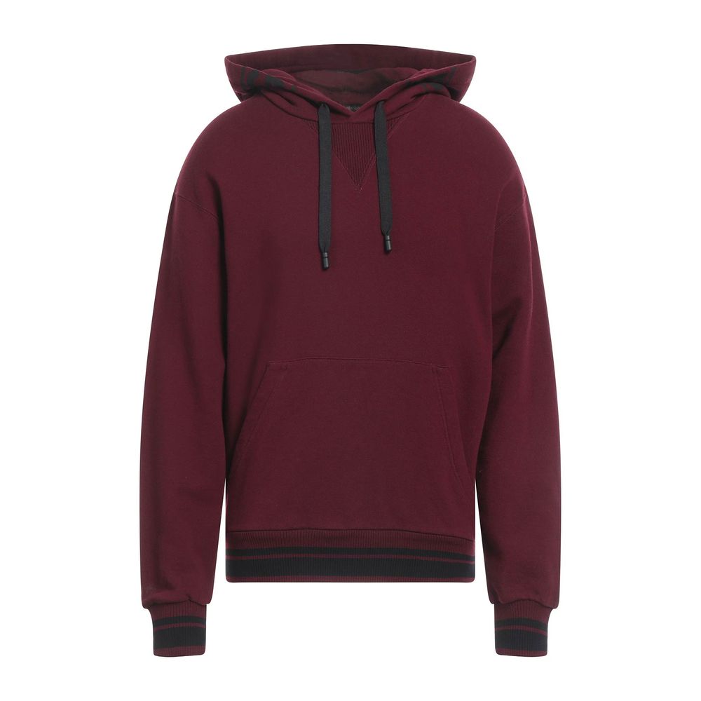 Burgundy Cotton Men Hoodie