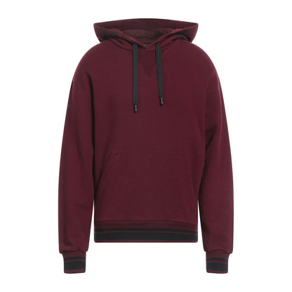 Burgundy Cotton Men Hoodie