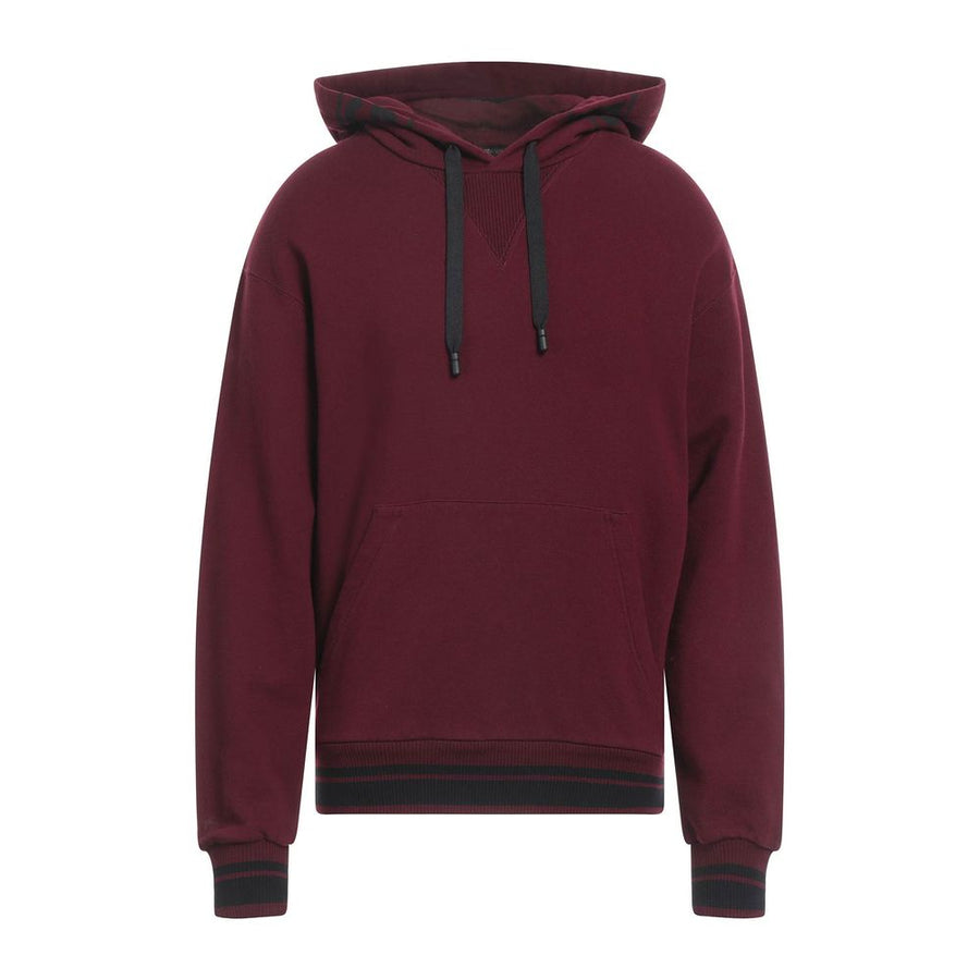 Burgundy Cotton Men Hoodie