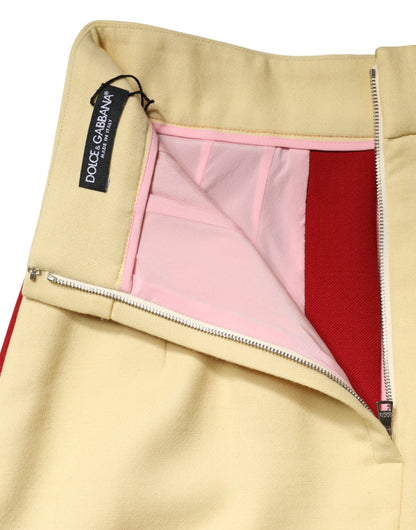 Multicolor Wool Casual High Waist Mini Skirt