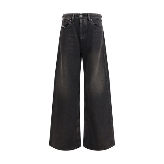 Black Cotton Relaxed Fit Jeans
